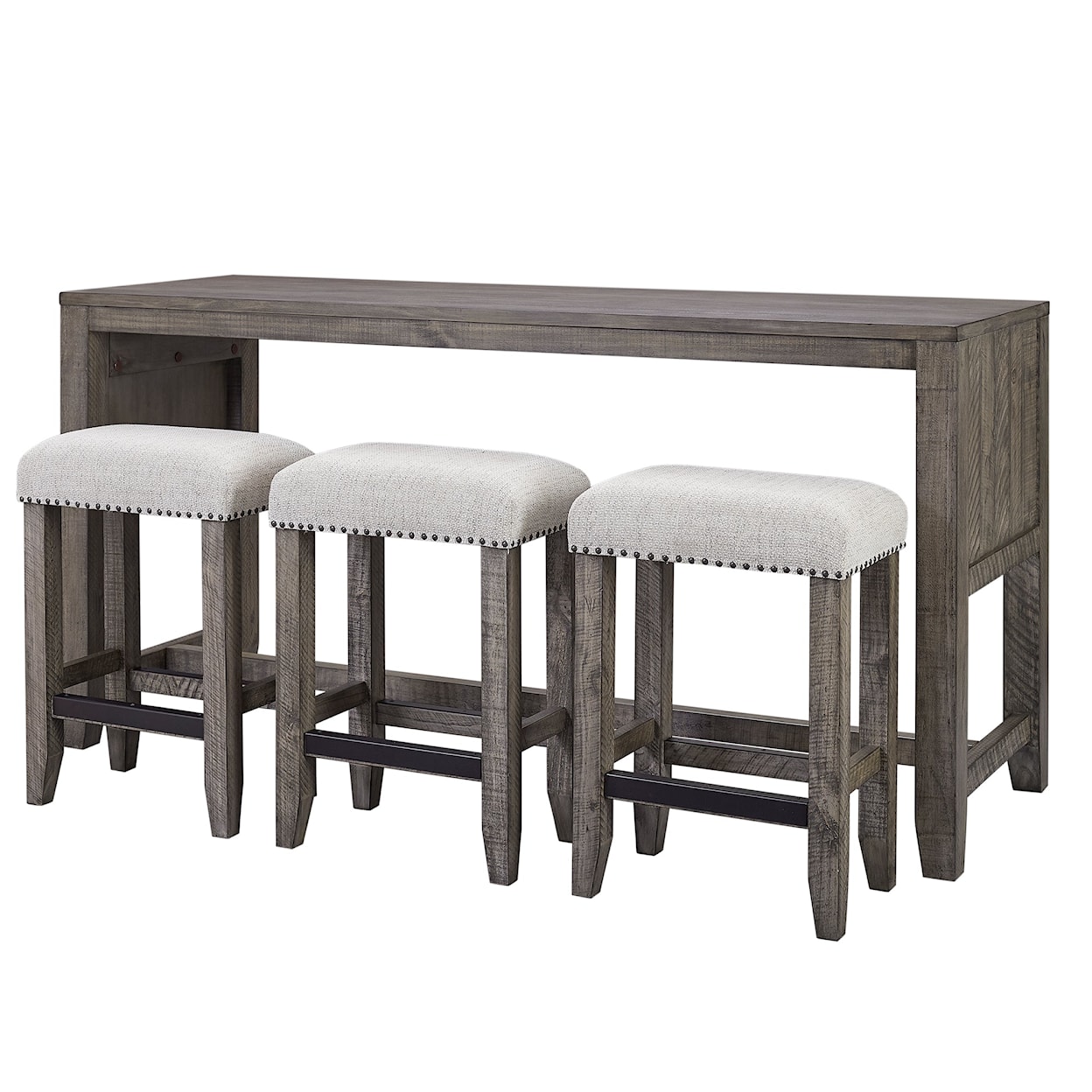 Parker House Tempe - Grey Stone Console Table with 3 Stools