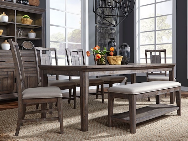 6 Piece Rectangular Table Set