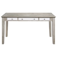 Contemporary 60" Table Desk with Drop-Front Keyboard Drawer