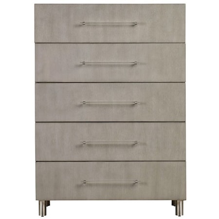Contemporary Chest of Drawers with Metal Legs