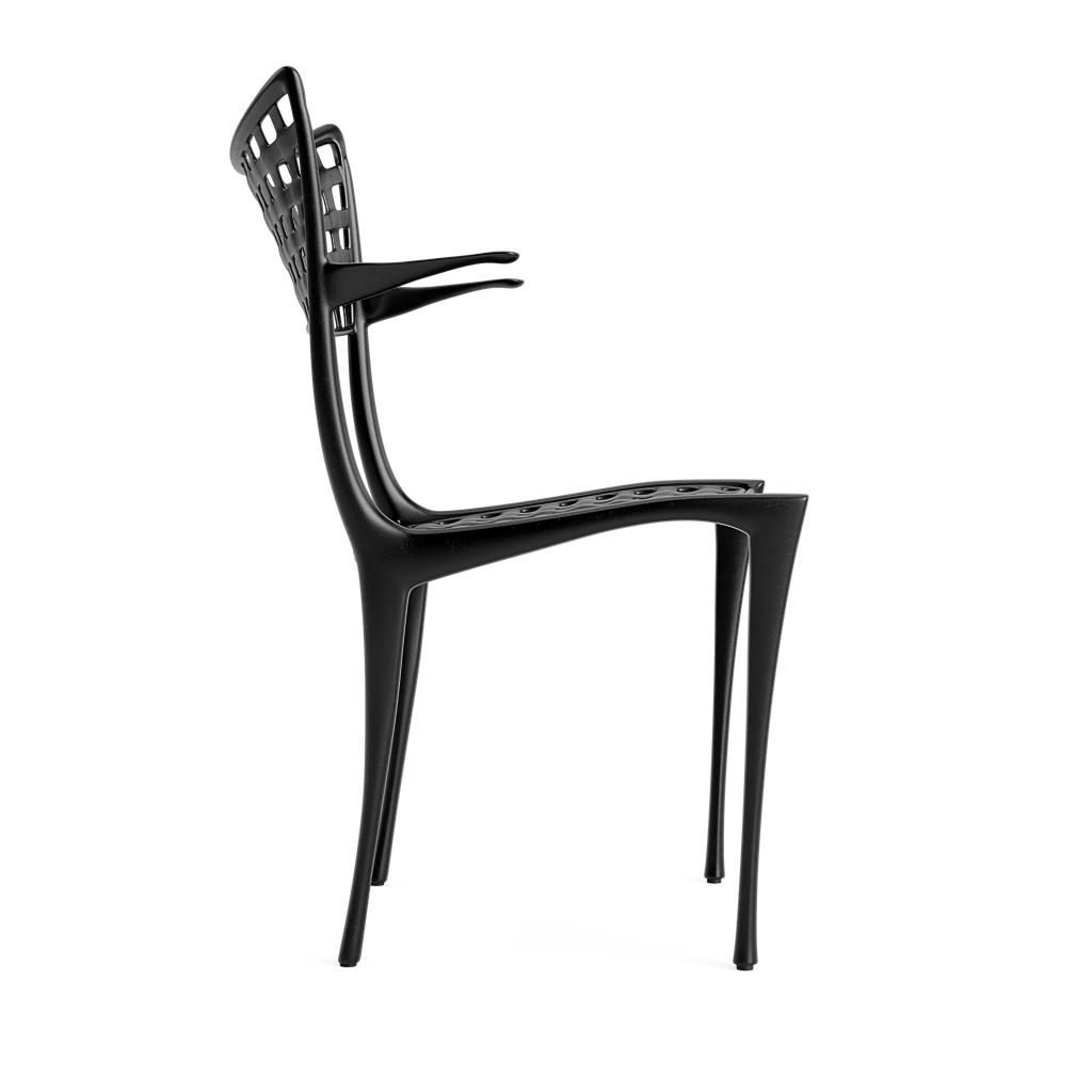 Classic Cast Aluminum Open-Back Dining Chair