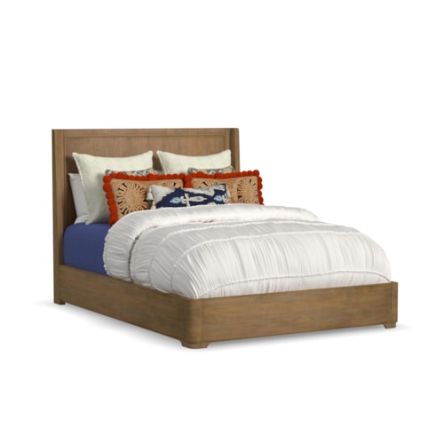Transitional Queen Panel Bed