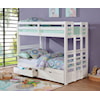 Furniture of America Abby Casual Twin Over Twin Bunk Bed 