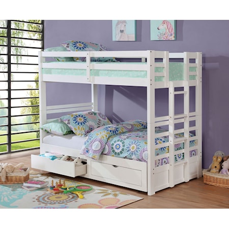 Twin Over Twin Bunk Bed 