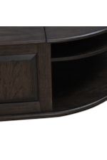 Liberty Furniture Wallace Contemporary Wedge Cocktail Table with Two Sided Lift Tops