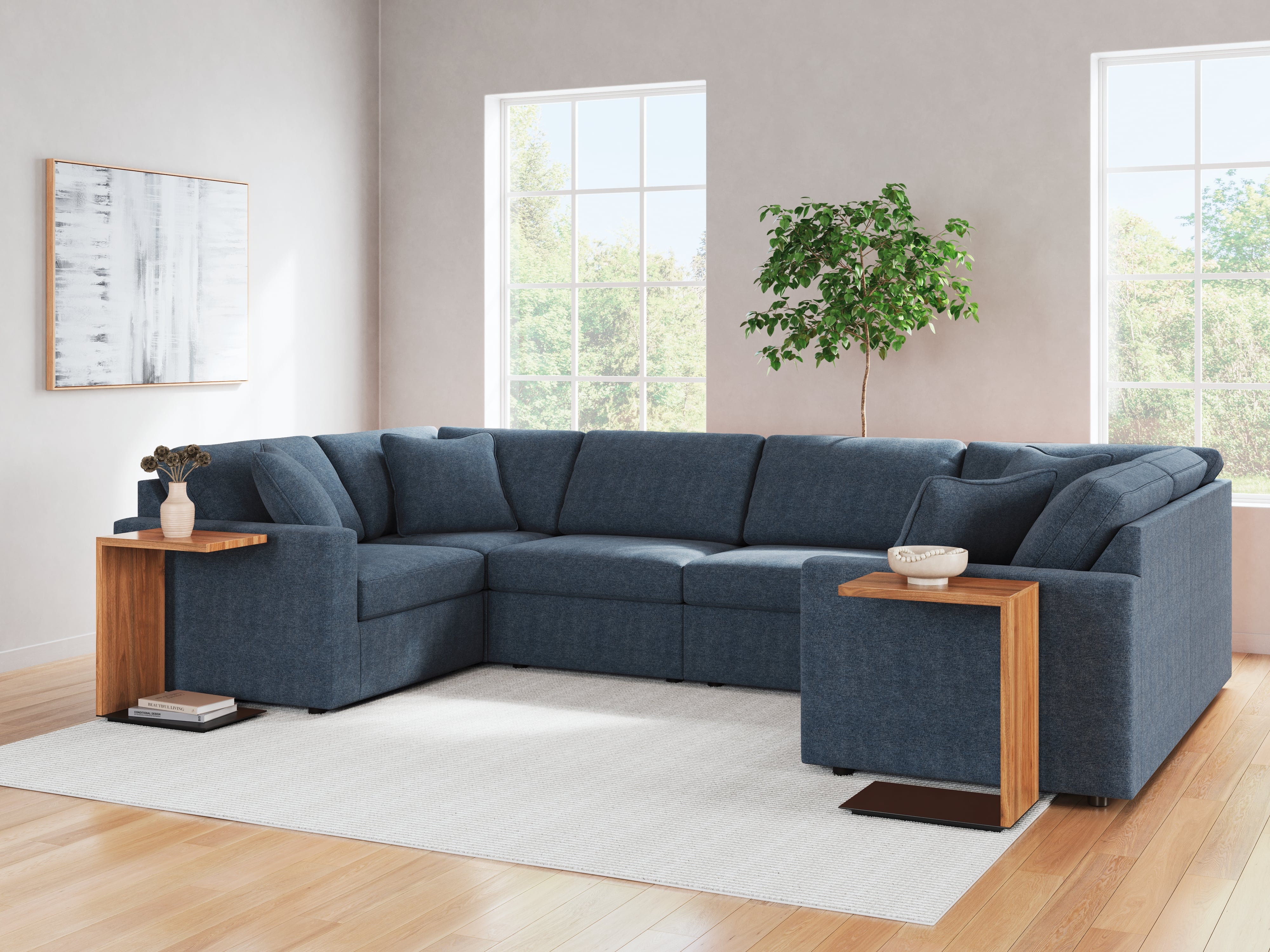Signature Design by Ashley Modmax 6-Piece Sectional And Ottoman