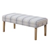 Accentrics Home Accent Seating Striped Upholstered Bench