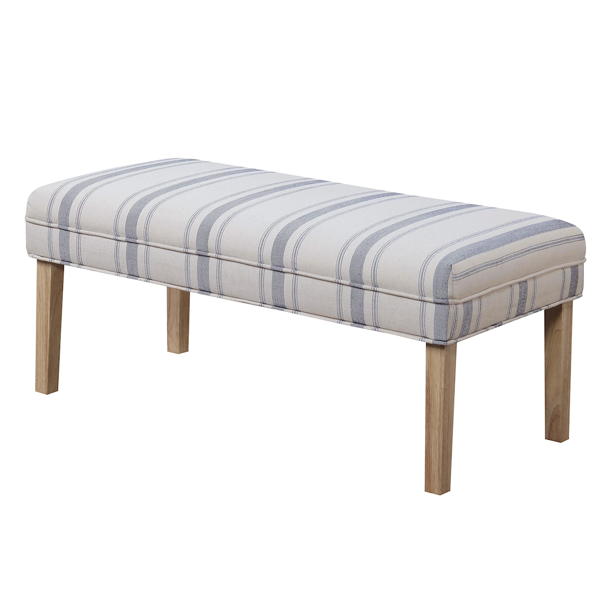 Accentrics Home Accent Seating Striped Upholstered Bench