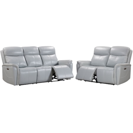 Power Reclining Sofa and Loveseat Set