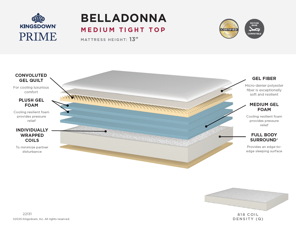 Full Belladonna Medium Mattress
