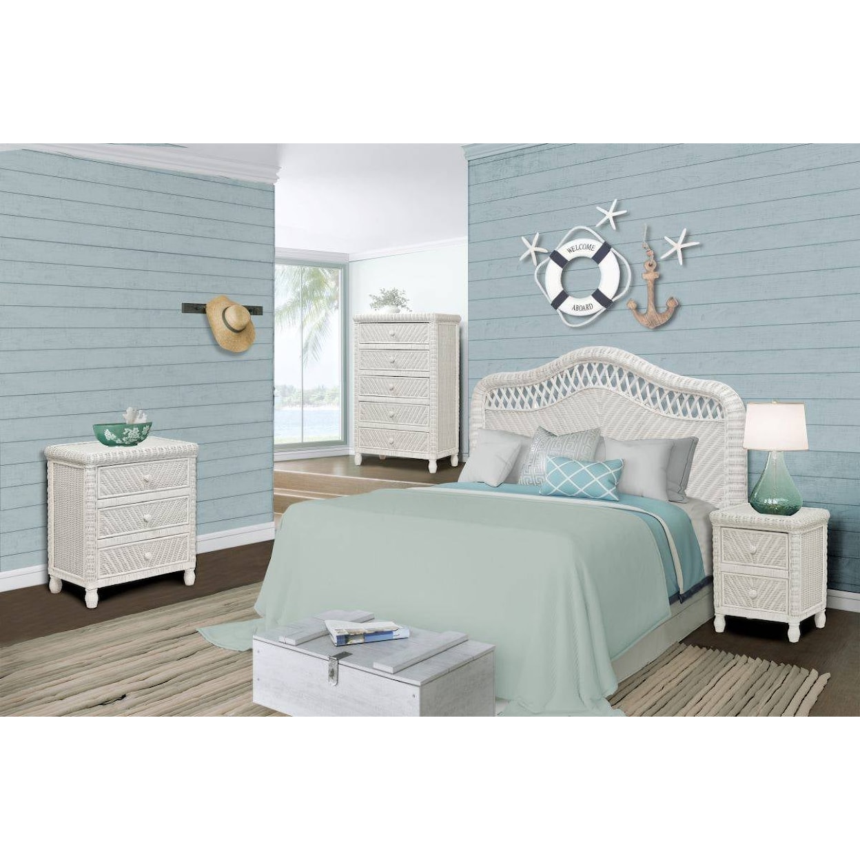 Sea Winds Trading Company Santa Cruz Queen Headboard