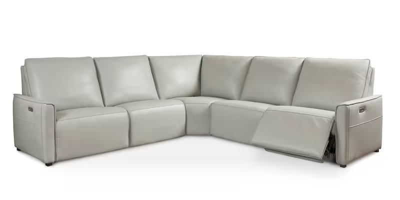 Everett Leather Reclining Sectional