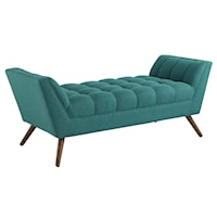 Response Medium Upholstered Accent Bench - Teal