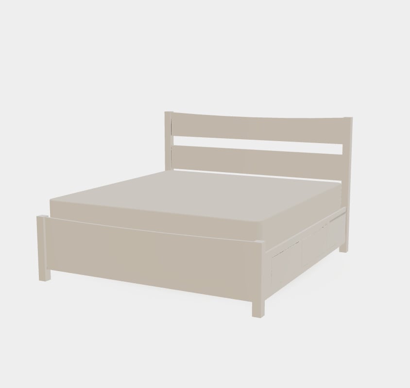 King Both Drawerside Plank Bed