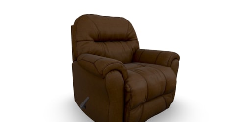 Casual Power Rocker Recliner with Leather Match