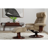 Modern Mustang R Large Manual Recliner With Footstool