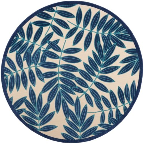 7'10"  Navy Round Rug