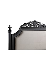 Crown Mark KINGSBURY Kingsbury Traditional Upholstered King Arched Bed