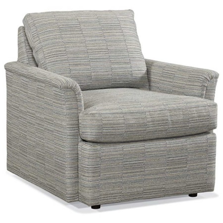 Pillow-Back Accent Chair w/Recessed Feet