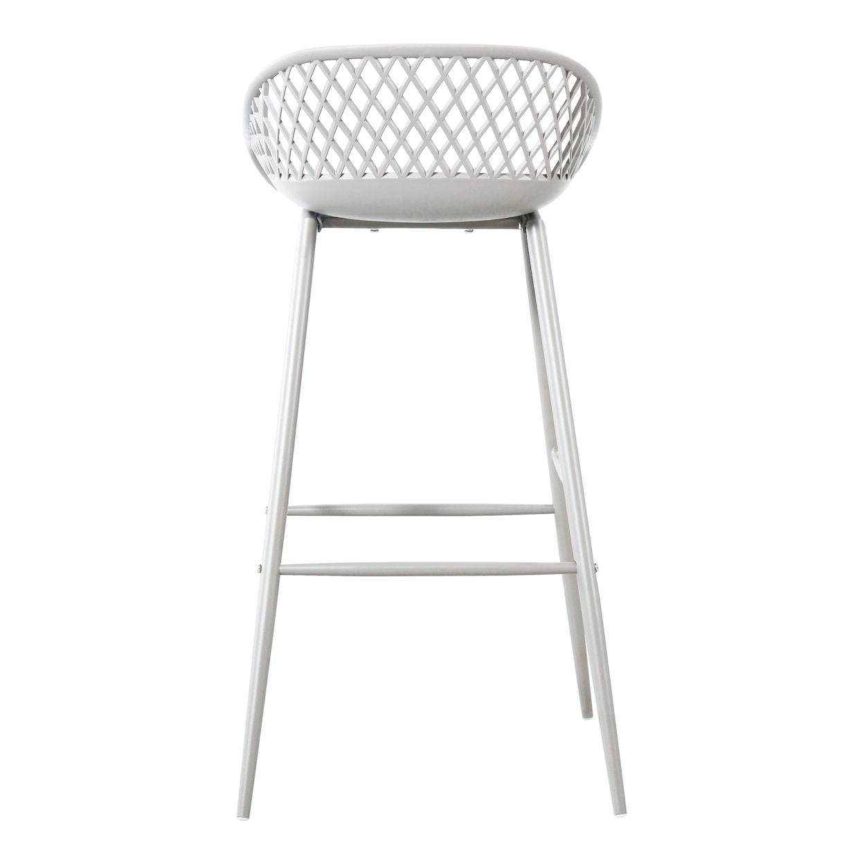 Moe's Home Collection Piazza Piazza Outdoor Barstool White-M2