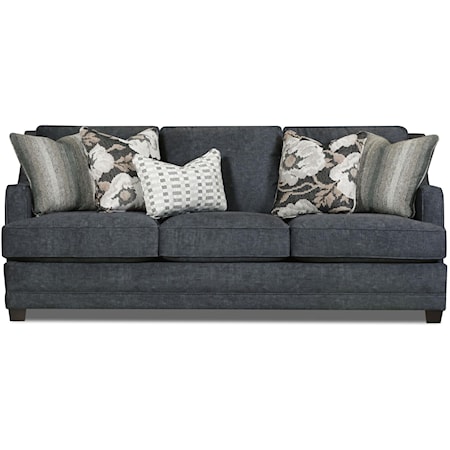 Contemporary Sofa with Exposed Wood Legs