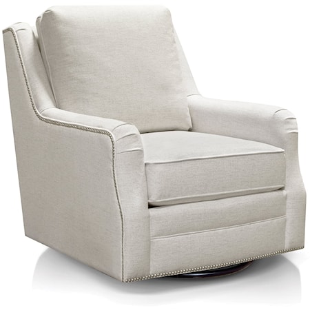 Swivel Glider with Nailhead Trim