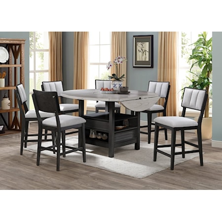 7-Piece Counter Height Dining Set