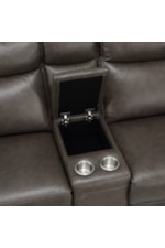 Homelegance Maroni Transitional Double Power Reclining Loveseat with Power Headrests and USB Ports