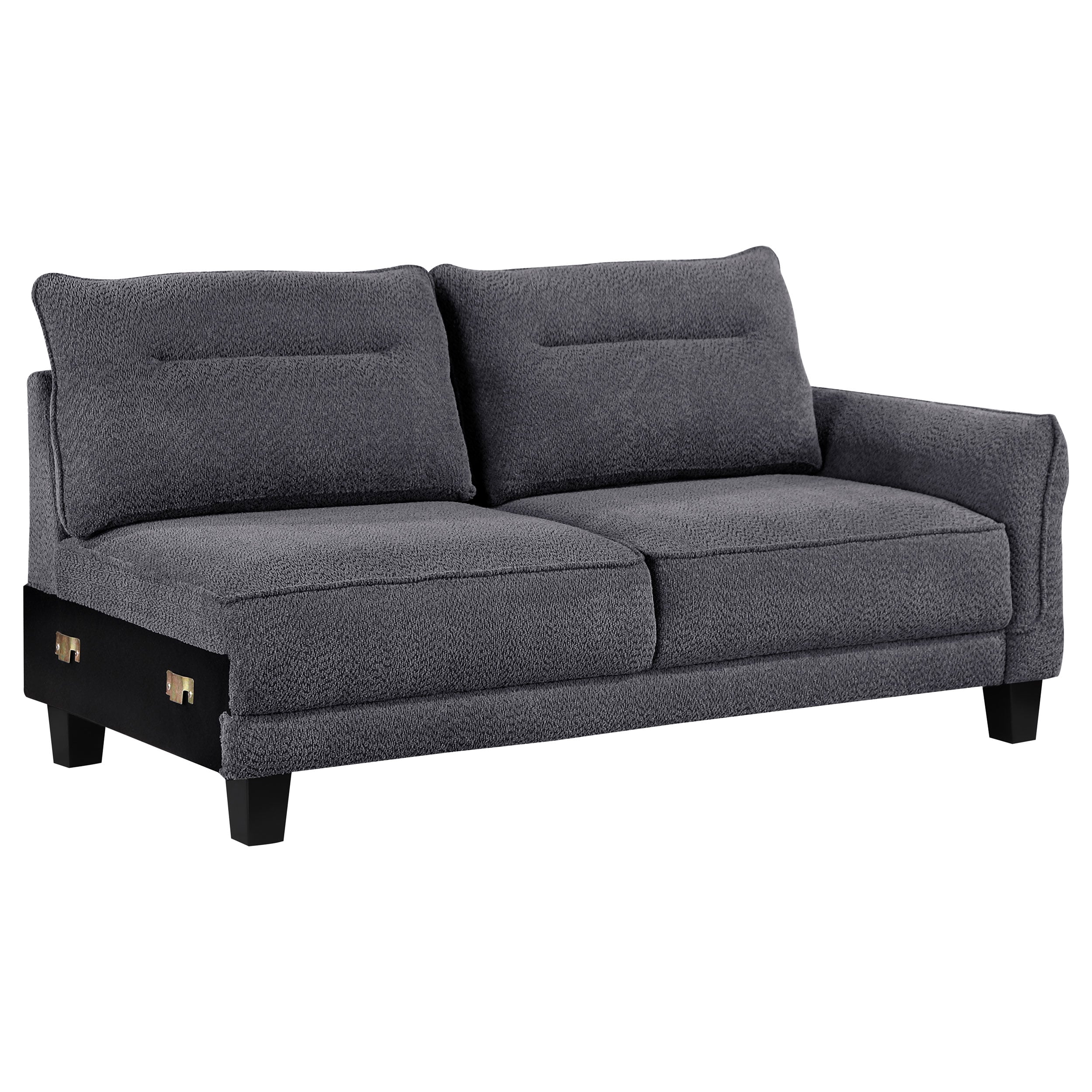 Caspian Curved Arm Chaise Sectional Sofa