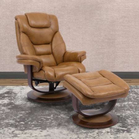 Reclining Swivel Chair and Ottoman