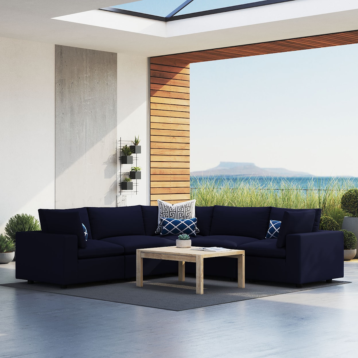 Modway Commix Outdoor 5-Piece Sectional Sofa