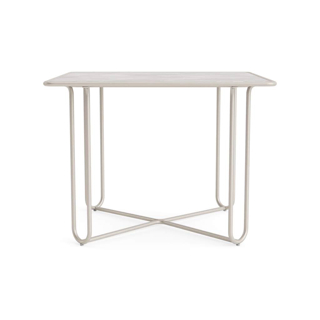 38" Sq. Aluminum Dining Table w/Ceramic Top