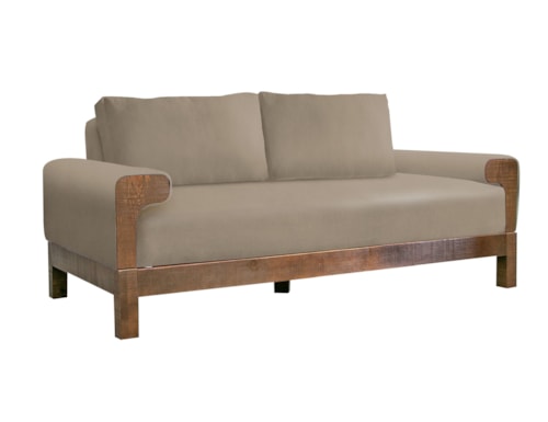 Contemporary Loveseat with Throw Pillows