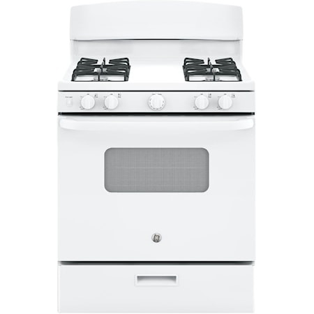 30" Gas Freestanding Range with Broil Drawer White - JCGBS10DEMWW