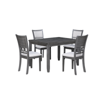 Contemporary 48" Dining Table and 4 Chairs Set