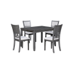 New Classic Gia 48" Dining Table + 4 Chairs Set