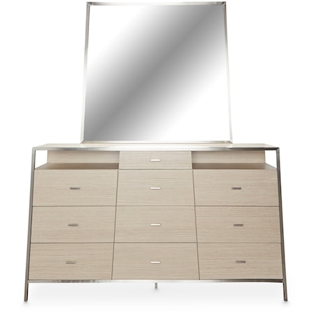 10-Drawer Dresser & Mirror