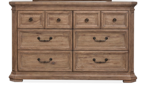 Transitional 6-Drawer Dresser with Felt-Lined Top Drawers