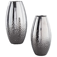 Dinesh Silver Finish Vase Set