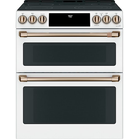 Café™ 30" Slide-In Front Control Radiant and Convection Double Oven Range