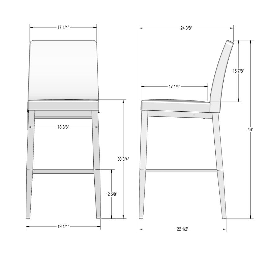 Upholstered Bar Height Swivel Stool