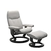 Stressless by Ekornes Consul Large Chair & Ottoman with Classic Base