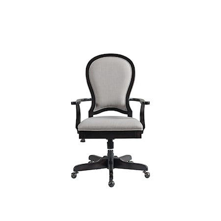 Round Back Uph Desk Chair