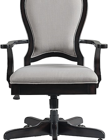 Round Back Uph Desk Chair