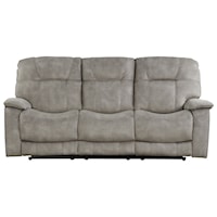 Casual Reclining Sofa with No-Gap Footrest