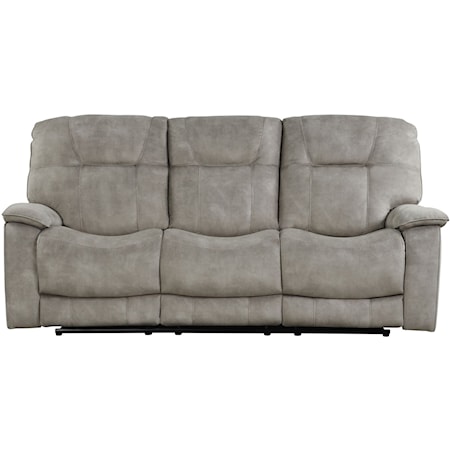 Casual Reclining Sofa with No-Gap Footrest