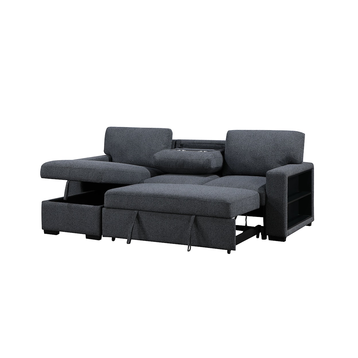 Global Furniture U0202 Dark Grey Pull-Out Sofa Bed