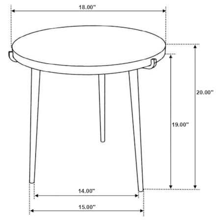 Pilar Top End Table and