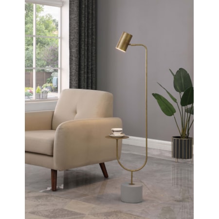 55-inch Adjustable Floor Lamp Side Table