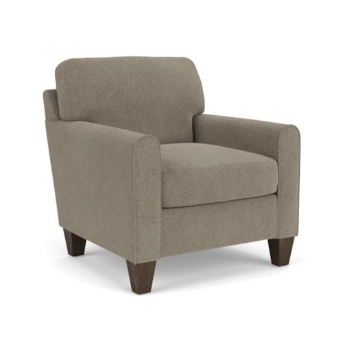 Contemporary Chair with Mailbox Arms